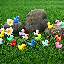 GWAHSA 240pcs Mini Ducks, Tiny Resin Duck Figurines
