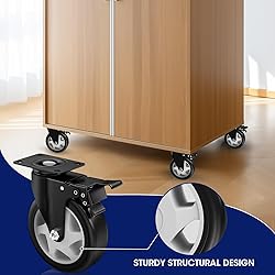 5 Inch Caster Wheels, Casters Set of 8, ASHGOOB