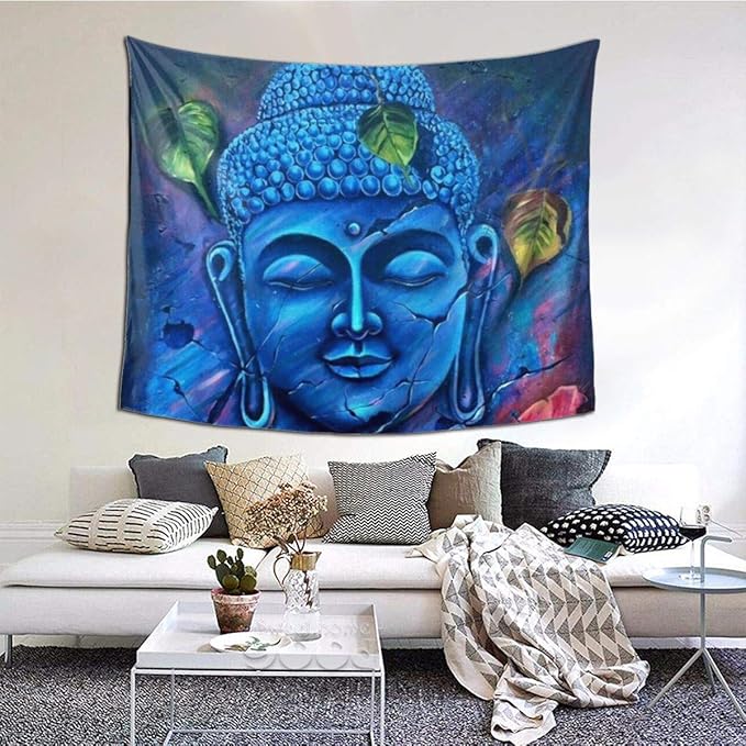 Jingclor Asian Lotus Zen Wall Tapestry, Hippie