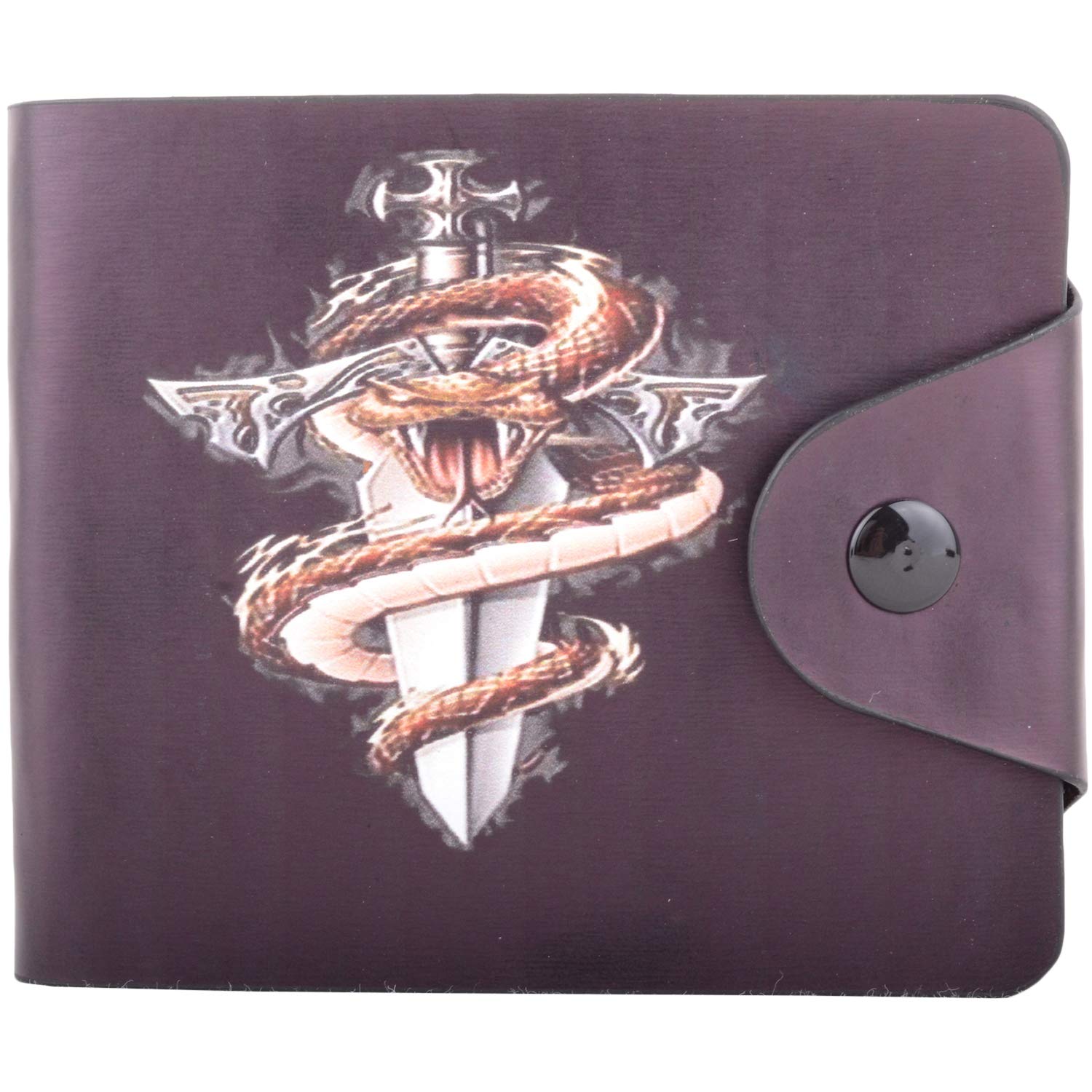 Mens Bi-Fold Printed Money/Credit Card/Travel Card Holder/Wallet - Snake