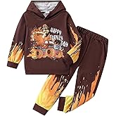 Kxuryueo Boys Sweatsuit Long Sleeve Color Block Hoodie Sweatshirt and Jogger Pants 2PC Sets Fall Clothes (Sizes: 4-8)