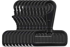 BIKICOCO 1-1/2'' Swivel Trigger Tilt & Bump Thumb Knob Bolt Snap Hook Lobster Claw Clasp Spring Loaded Clip, Black - Pack of 10