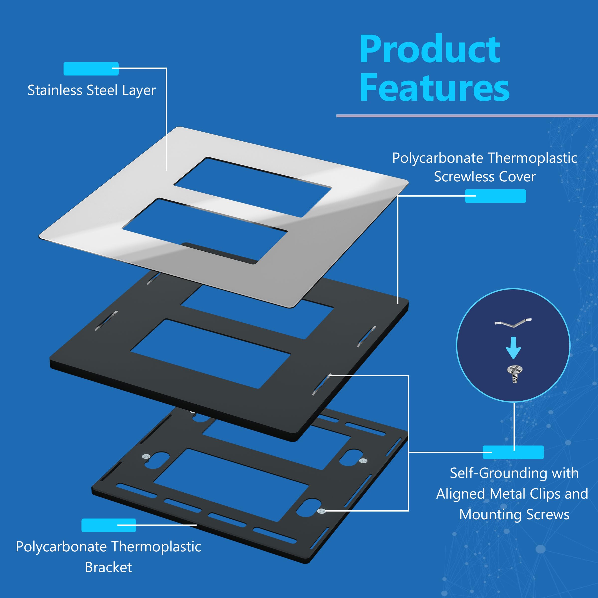 LIDER Double Screwless Metal-Surface Wall