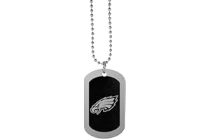 Siskiyou Sports NFL Fan Shop Kansas City Chiefs Chrome Tag Necklace 26 inch Black