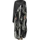 Muslim Prayer Cardigan Fashion Tie-dye Abaya Islamic Light Dress Comfortable Long Robe for Women