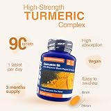 Zipvit Curcumin Tablets 95% Curcuminoids with Black Pepper 90 vegan view 5