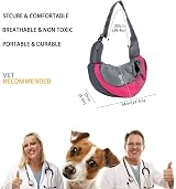 LONTG Pet Sling Carrier Bag Breathable Shoulder Front Carrier Grey Blue Red view 3