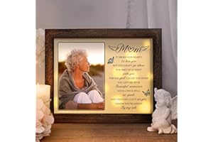 BUIOATA Sympathy Gifts for Loss of Mom,Memorial LED Shadow Box,Memorial Gifts for Loss of Mom,Condolences Gift for Loss,Bereavement Picture Frame Fits 4x6 in Photo