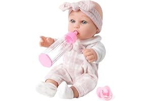 BDDOLL 12'' Baby Doll and Clothes Accessories Playset with Feeding Bottle Pacifier First Baby Dolls for Toddlers 36 Months and Up