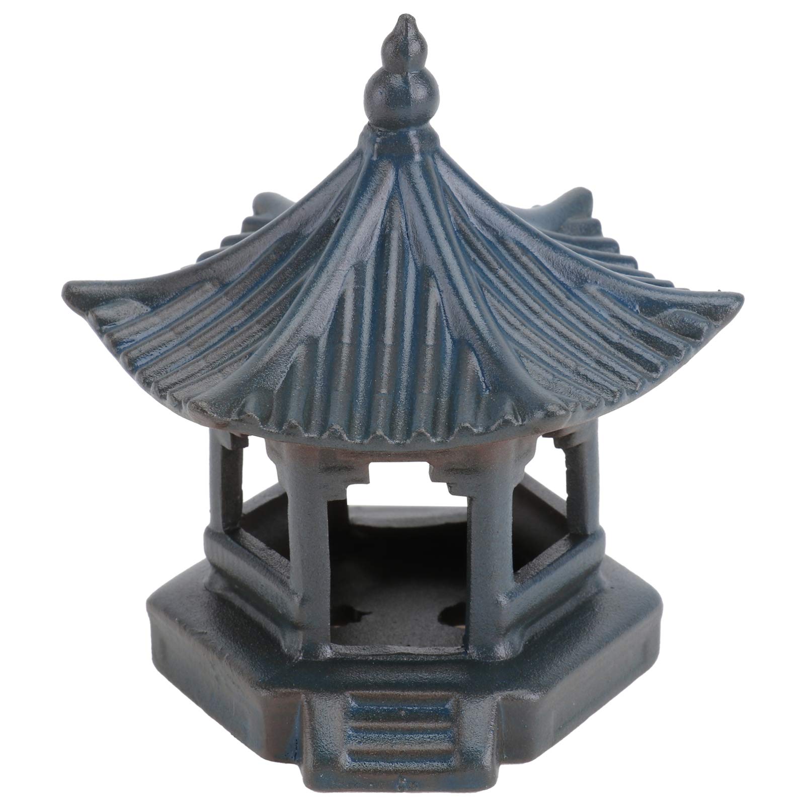 SOIMISS Mini Pagoda Statue Fairy Garden Figurine Ceramic Hexagon Pavilion Vase Aquarium Decorations Asian Decor For Zen Garden Home Decor Green