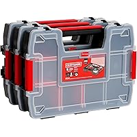 CRAFTSMAN Storage Organizer, Small Parts Organizer, 3-Packs with 10-Compartments, Lid Includes Secure Latch (CMST60964M)