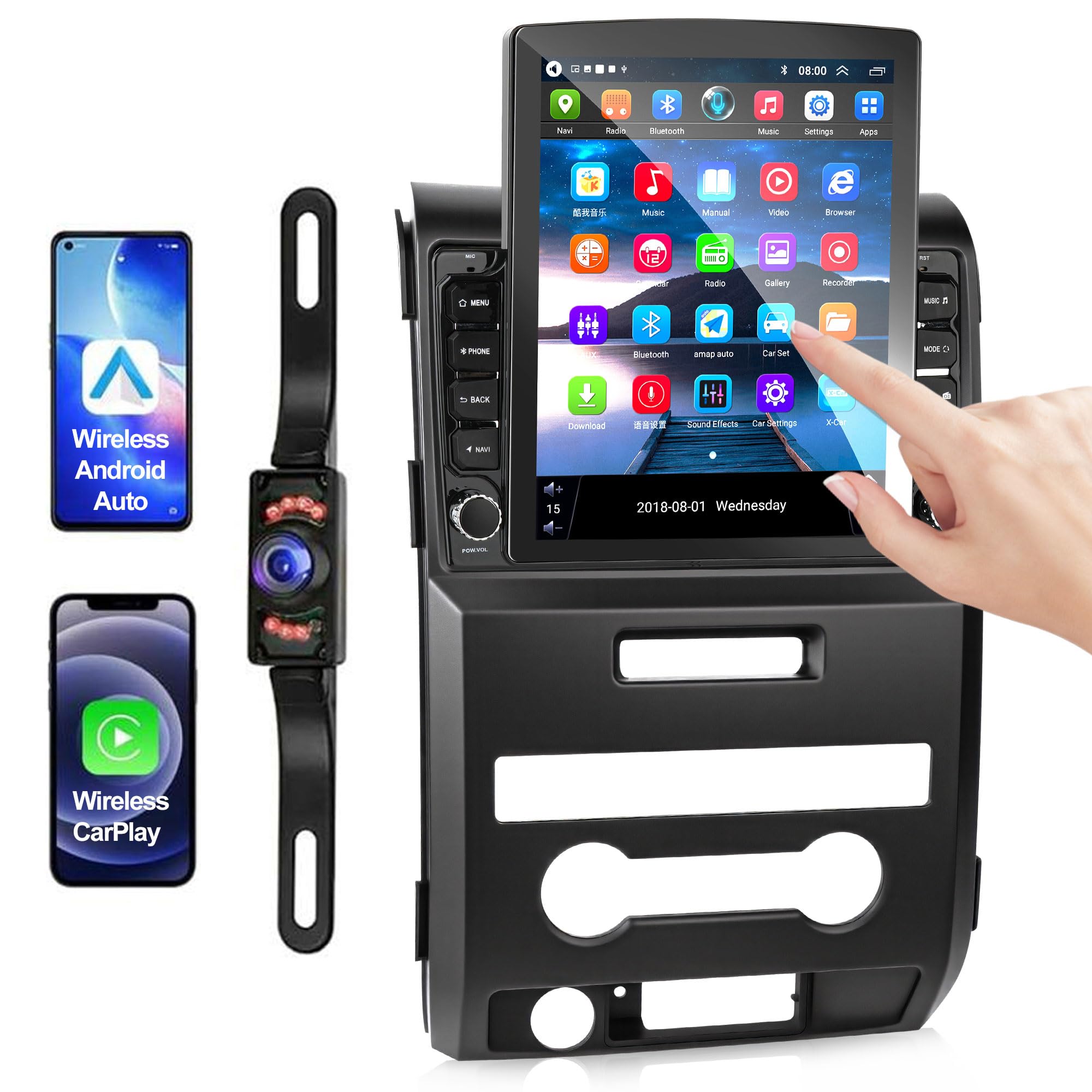 Photo 1 of ?4G+64GB? Car Radio Stereo with Wireless Apple Carplay & Android Auto for Ford F150 2009-2014,9.7 Inch IPS Touch Screen Radio Support Real-Time GPS/Bluetooth/Voice Control/WiFi/AHD Camera/SWC/FM