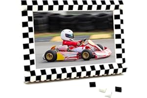 NIETEIN Checkered Picture Frame Craft Kit Kid Boy Car Room Decor Photo Frame Art Making Kit for Ages 6-8-10-12 Birthday Gift