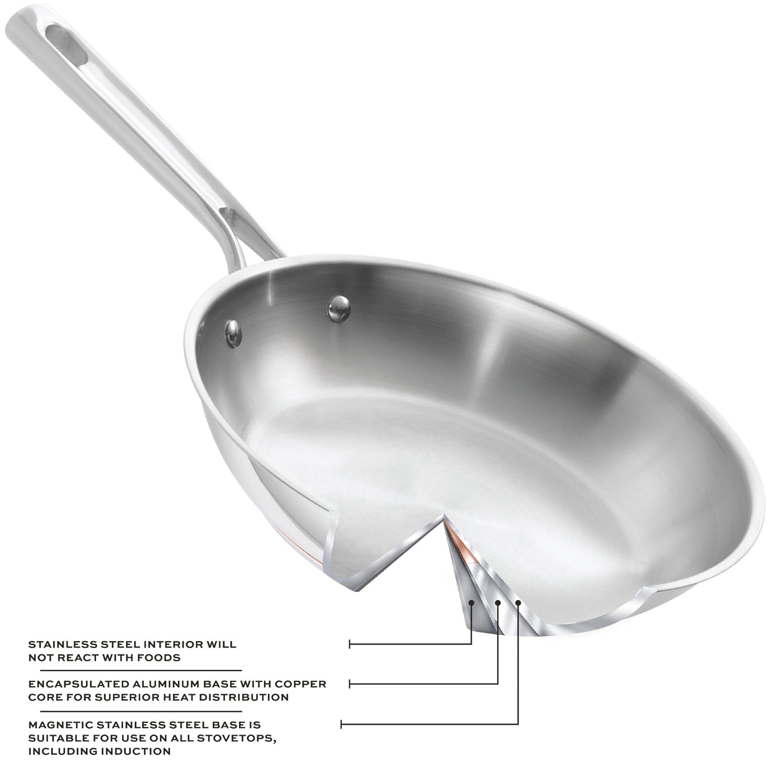 Woks & StirFry Pans Home 10inch Silver Emeril Lagasse 62893 Stainless