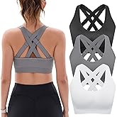 FITTIN Adjustable Sports Bras for Women: High Support Impact Padded Full Coverage Bra for Workout Gym - for C-DDD Large Bust