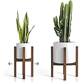 Sophia Mills Mid Century Plant Stand - Solid Wood Item Stand Handmade with Acacia - Fits Medium & Large Pots Sizes 8 to 12 in