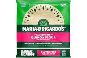 MARIA AND RICARDO'S Maria & Ricardo's Quinoa Flour Gluten Free Tortillas. (3 Pack) Non GMO PV, Vegan, Kosher. Certified Gluten Free. 6 Tortillas per Pack