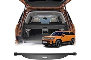 BIGACOVER Cargo Cover for 2024 2025 Hyundai Santa Fe Accessories Retractable Rear Trunk Security Cover Shielding Shade Compatible with Hyundai Santa Fe 2024