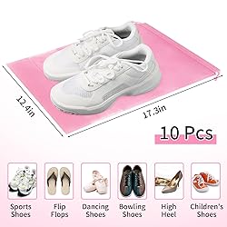 Large Pink Travel Shoe Bags - 10 Pcs, Non-Woven