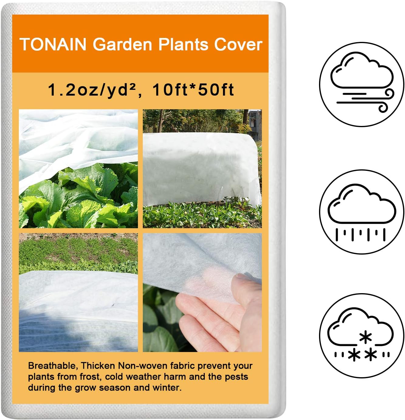 TONAIN Plant Covers Freeze Protection Floating Row Cover
