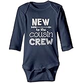 Baby New to The Cousin Crew Toddler Rompers Baby Boy Girl Bodysuit Long Sleeve Navy