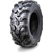 Set Of 4 Premium ATV Tires - 25x8-12 Front & 25x11-10 Rear - 6PR Deep Tread P375
