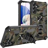 Lokyoo for Samsung Galaxy A17 5G/ Galaxy A26 5G Case - Army Green | with 2 Pack Tempered Glass Screen Protector, Military Grade, Kickstand with Magnetic Car Mount, Protective Phone Case