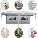 Goutime 3x6m Pop Up Canopy Gazebo Tent with 4 Sidewalls & Wheel Bag view 5
