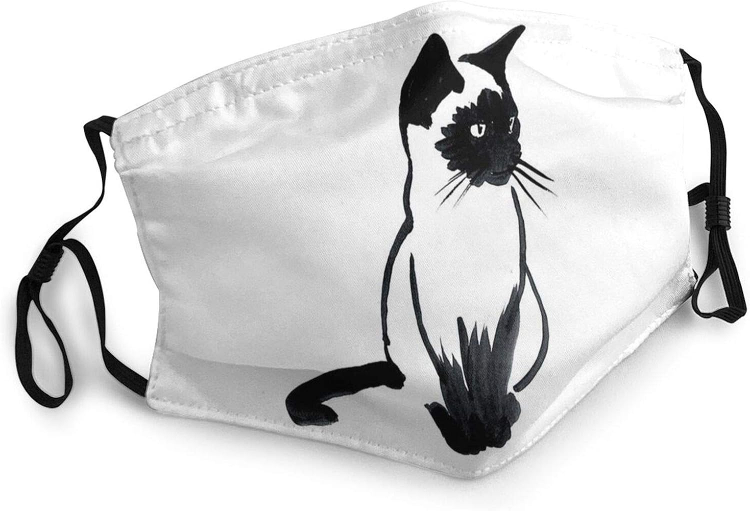 Siamese Cat Adult Cloth Face Masks Buckle Can Be Adjusted 5