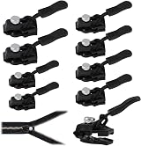 SMCEHEYA 8 PCS Zip Repair Kit Replacement Zipper Puller Black view 1