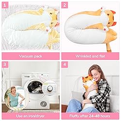 Long Cat Plush Body Pillow – Cute Brown Cat