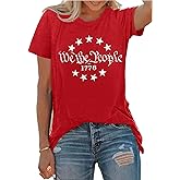 American Flag Heart Shirts for Women 4th of July T-Shirt Graphic Patriot Tee USA Flag Shirt Tops