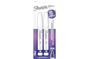Sharpie Oil-Based Paint Markers, Medium Point, White, 2 Count