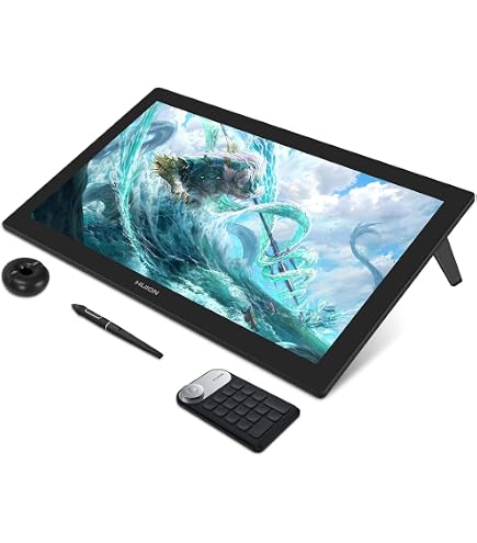 atFoliX Film de protection en verre synthétique compatible avec Huion Kamvas Pro 24 4K Glass Protector Protecteur d'écran en verre hybride 9H FX Glass