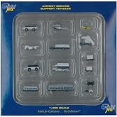 GeminiJets Airport Ground Service Vehicle Set &ndash; 1:400 Scale Die-Cast Accessories, 14-Piece Aircraft Support Equipment Kit for Model Airplanes for Ages 14+