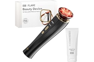 INIA 3-in-1 Skin Tightening Device True Beauty Glow Facial Massager Red Light Therapy for Face and Neck