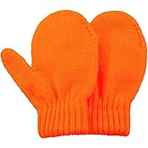 American Trends Kids Winter Toddler Mittens Multicolor Soft Knitted Gloves Thick Cold Protection Mitten
