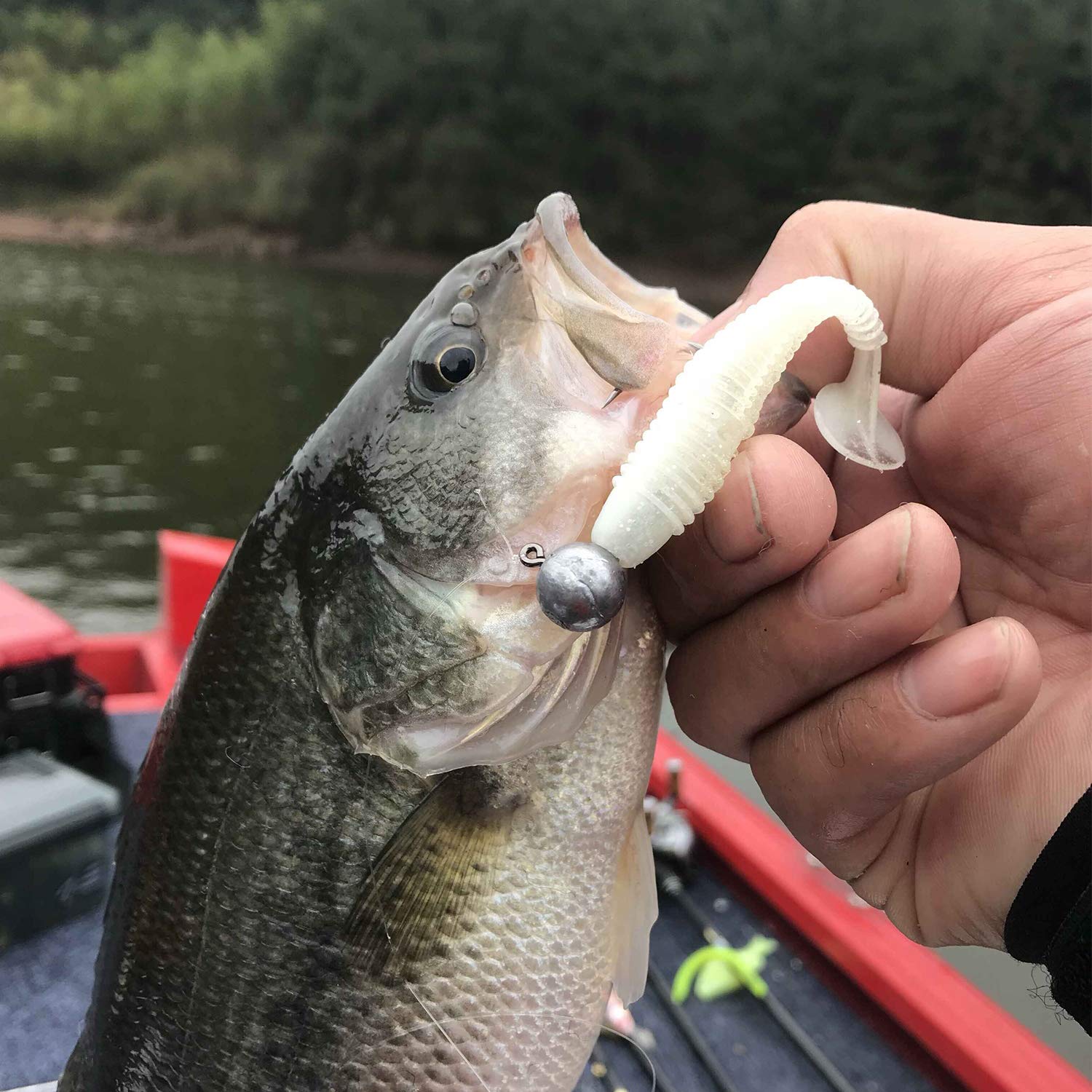 Goture Fishing Lures Kit with Lead Head Jigs Soft Worm Baits Tackle Set with Fishing Hooks for Saltwater Freshwater