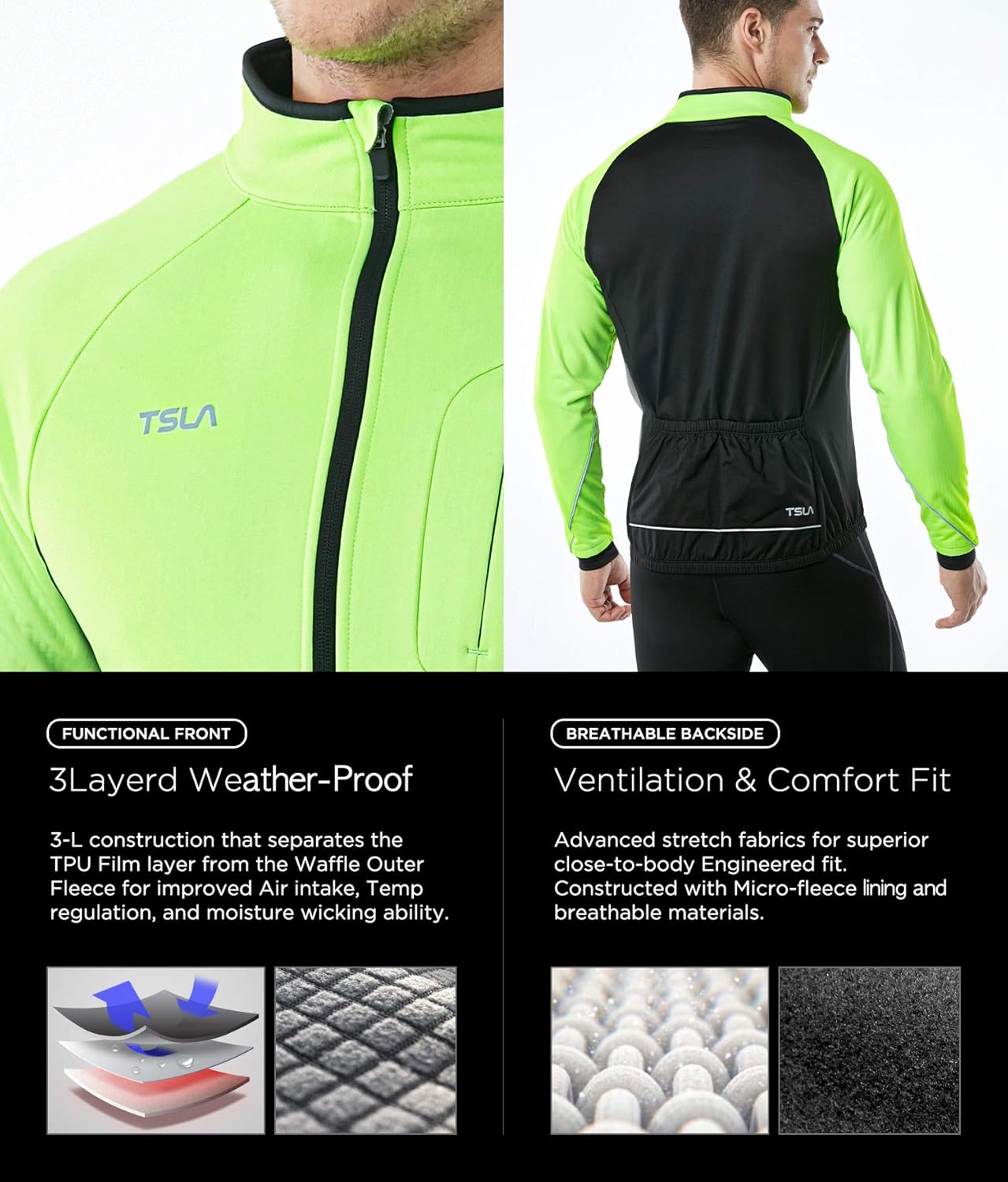 men's cyclist winter softshell jacket