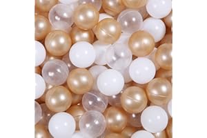 Realhaha Ball Pit Balls 100 Play Balls Plastic Balls for Baby Girls Toddlers Kids Play Tent Pool Playhouse Playpen Party Decoration