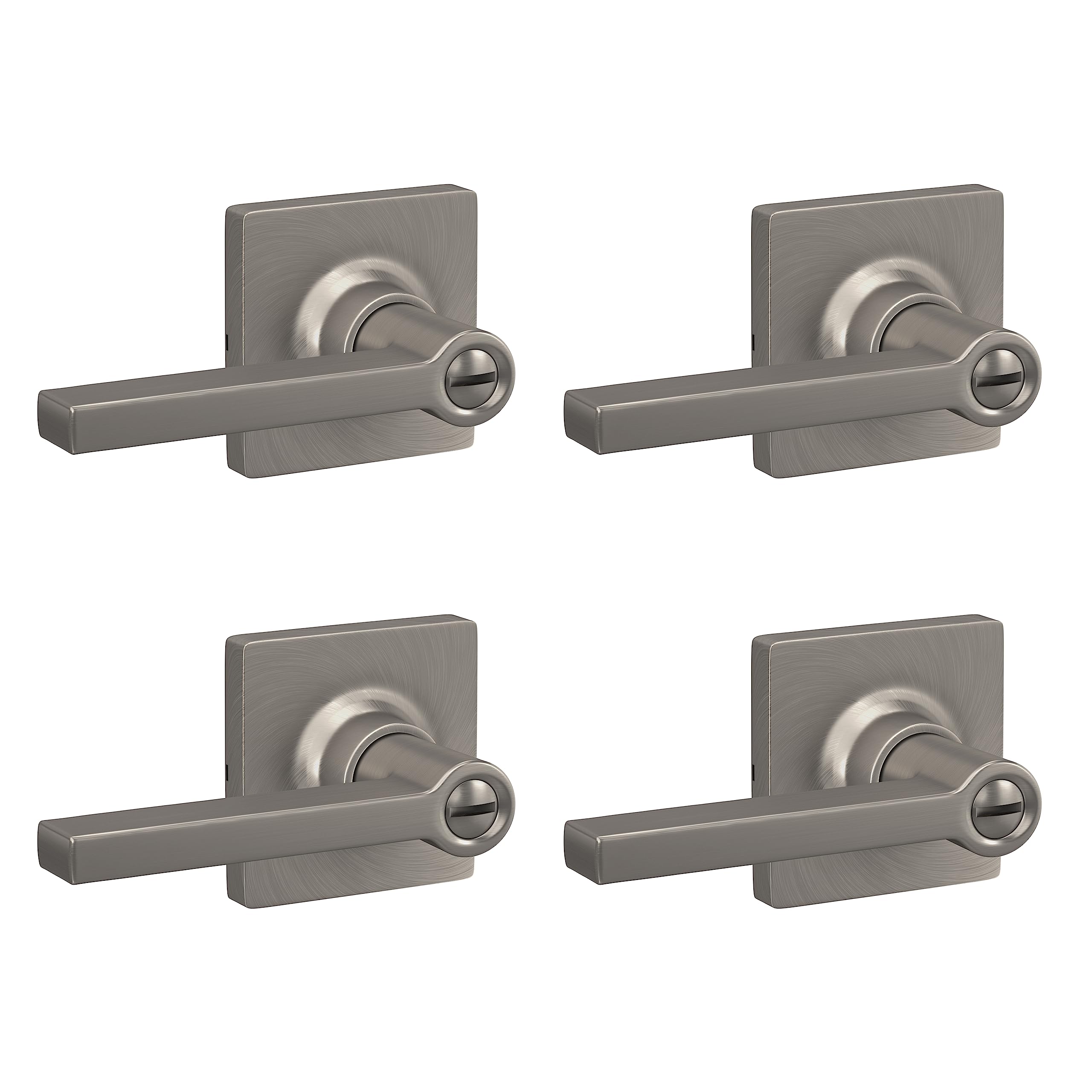 Lock Scout Straight Lever with Square Trim Bedroom
