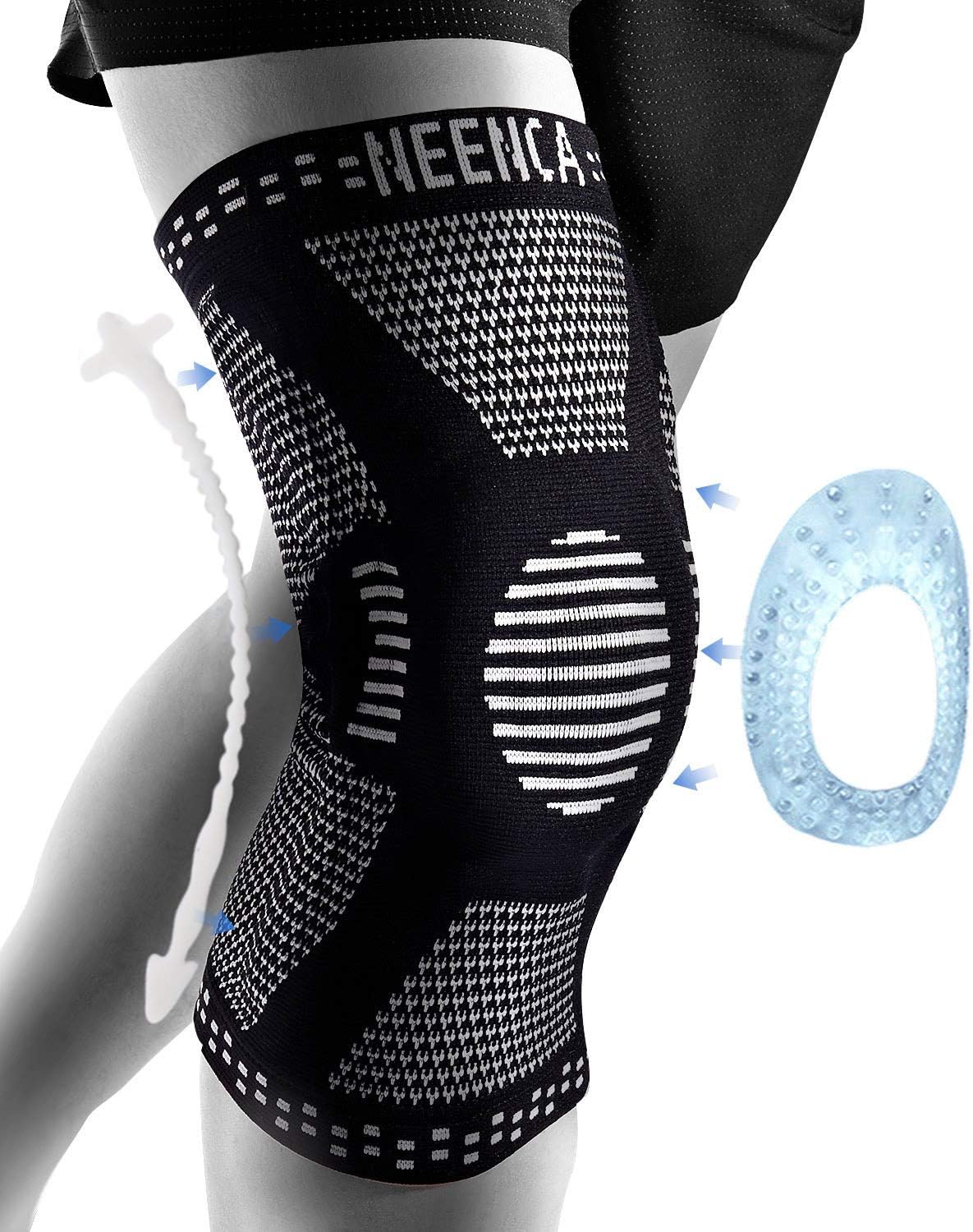NEENCA Professional Knee Brace,Knee Compression Sleeve Support for Men Women with Patella Gel Pads & Side Stabilizers,Medical Grade Knee Pads for Running,Meniscus Tear,ACL,Arthritis,Joint Pain Relief: Sports & Outdoors