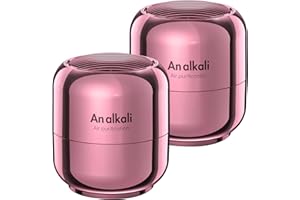 AN ALKALI Fridge Deodorizer – 2 Pack Refrigerator Odor Eliminator, Lasts 10 Years, Chemical-Free Fresh Odor Eliminator Kit, More Effective Than Baking Soda, for Kitchen Appliances, Closet, Car, Pet Areas-Pink