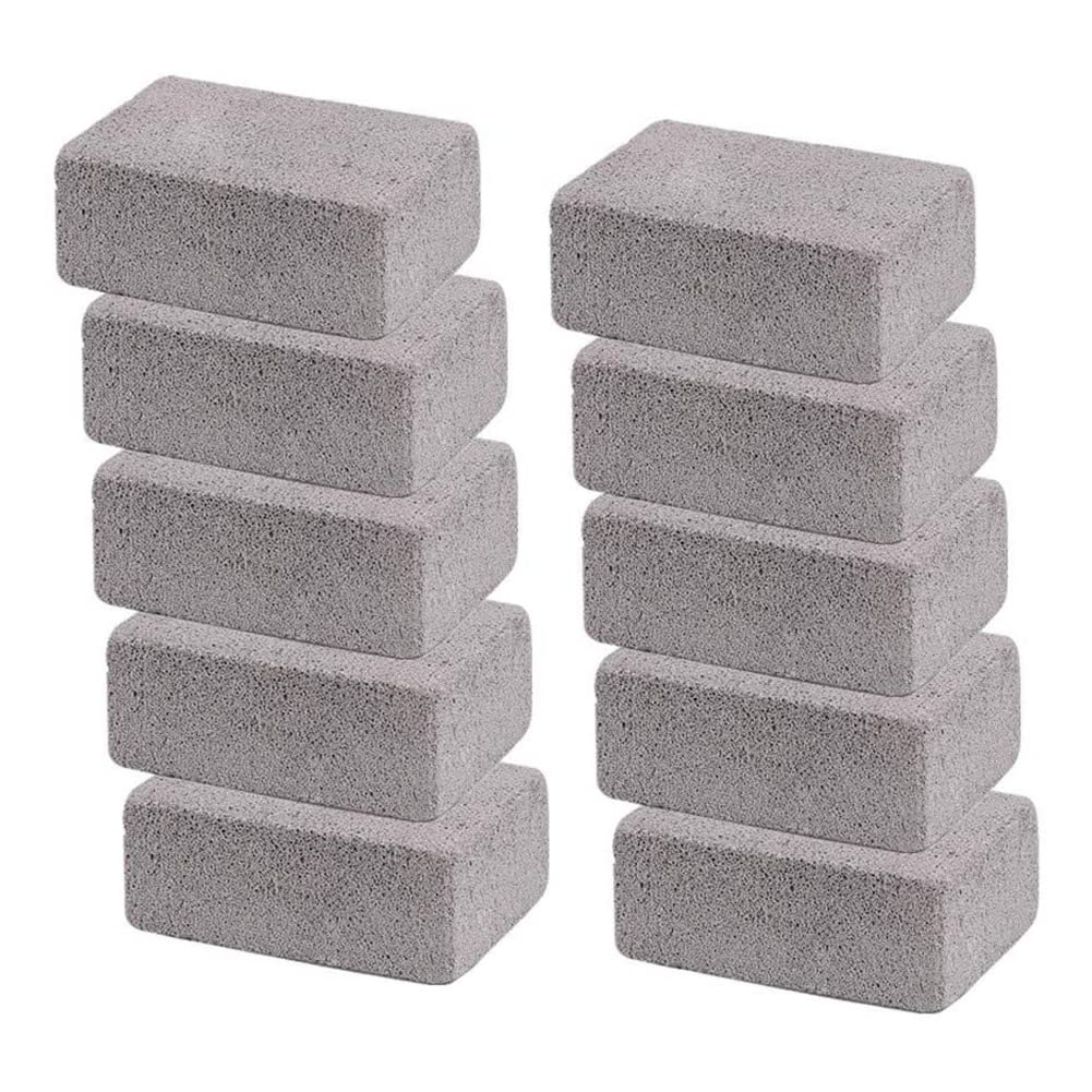 Turodeuo 10 Pcs Barbecue Grill Cleaning Bricks Barbecue Grill Cleaning Foam Reusable to Remove Oil Stains for Grilling