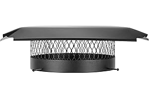 HY-C Draft King CBO16 Round Bolt On Black Galvanized Steel Single Flue Chimney Cap, 16" Diameter