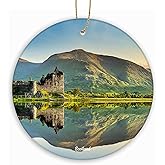 Scotland Christmas Ornaments,City Travel Souvenir,Xmas Tree Hanging Ornament Ceramic Keepsake