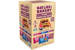 Nature's Bakery Whole Wheat Fig Bars, Variety Pack (8- Blueberry, 8- Original Fig, 8-Raspberry), 1- 24 Count Box of 2 oz Twin Packs (24 Packs), Vegan Snacks, Non-GMO