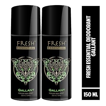 Fresh Essential Deodorant - Gallant, 150 ml (Pack of 2)