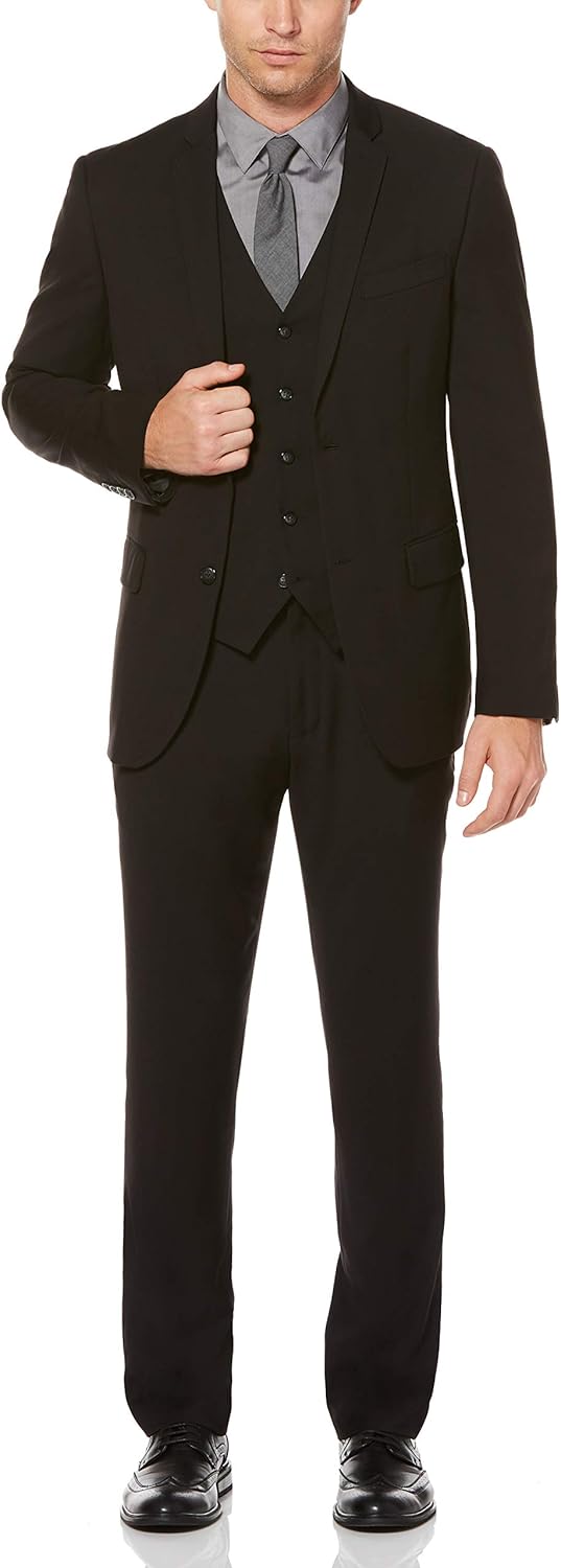 Perry Ellis Men's Slim Fit Solid Jacket at  Men’s Clothing store: Business Suit Jackets