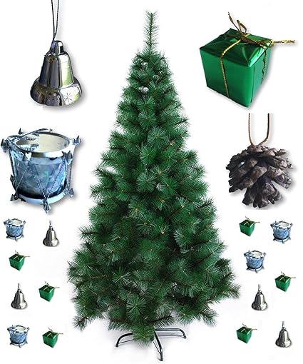 Theme My Party Christmas Pine Tree with Decoration 40 Pieces (5ft Tree)